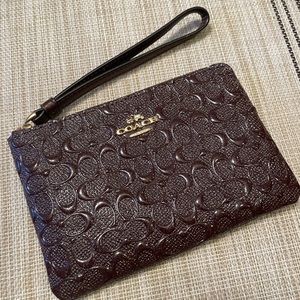 Coach Corner Zip Wristlet